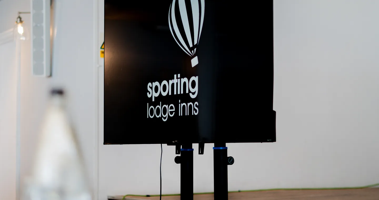 Meeting room with presentation screen at Sporting Lodge Inns Middlesbrough