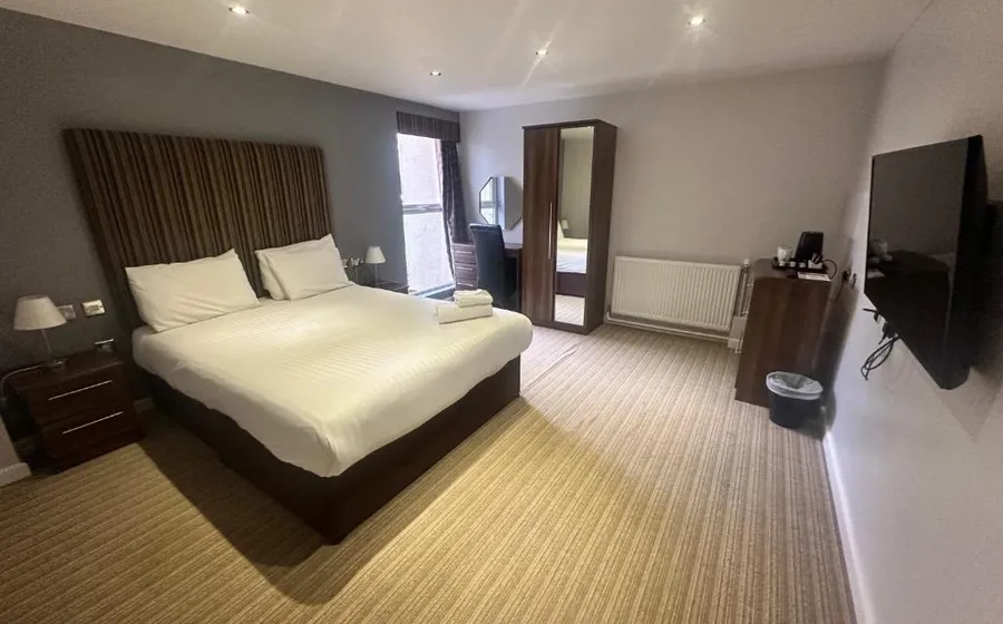 Twin Room bedroom at Sporting Lodge Inns Middlesbrough