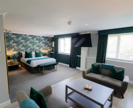 Twin Room hotel bedroom detail at Sporting Lodge Inns Middlesbrough