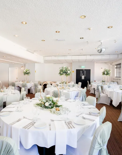 Wedding table setup at Sporting Lodge Inns Middlesbrough