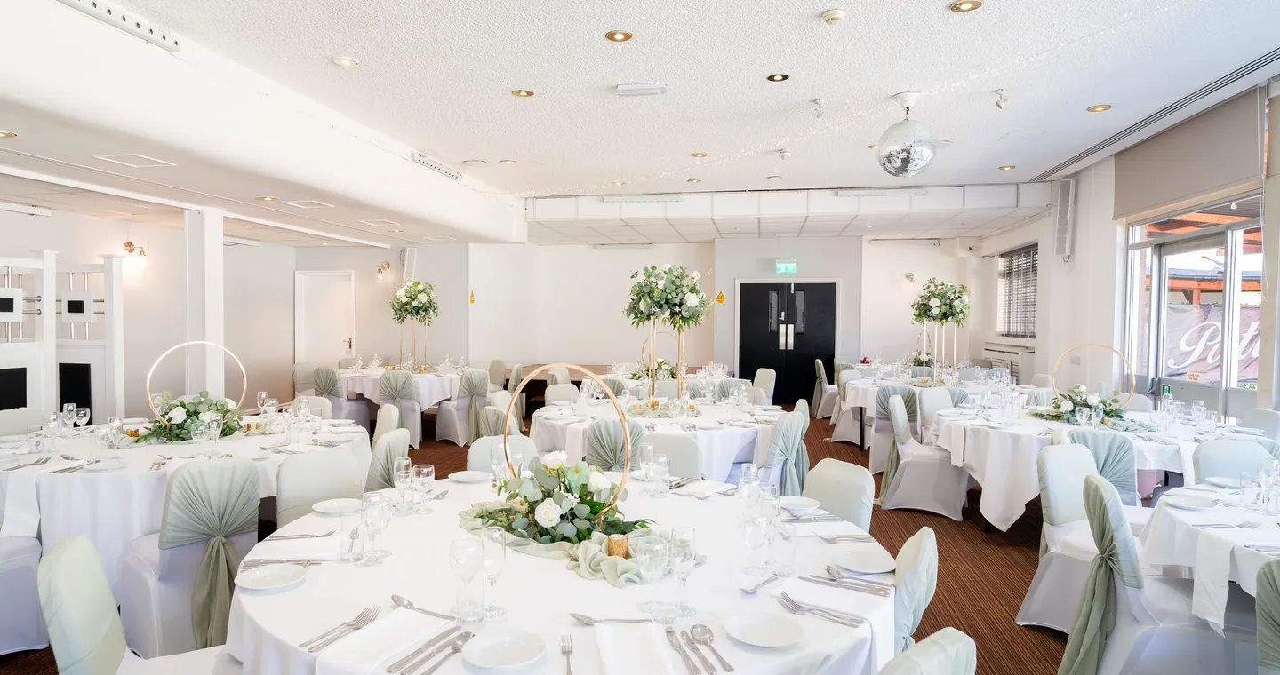 Wedding table setup at Sporting Lodge Inns Middlesbrough